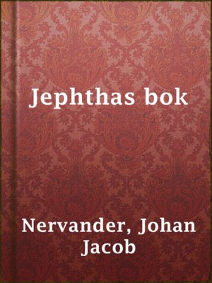 cover image of Jephthas bok